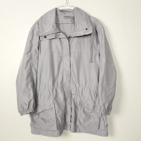 Chico's Jackets & Blazers - Chico's Silver/Gray Jacket coat windbreaker  XL